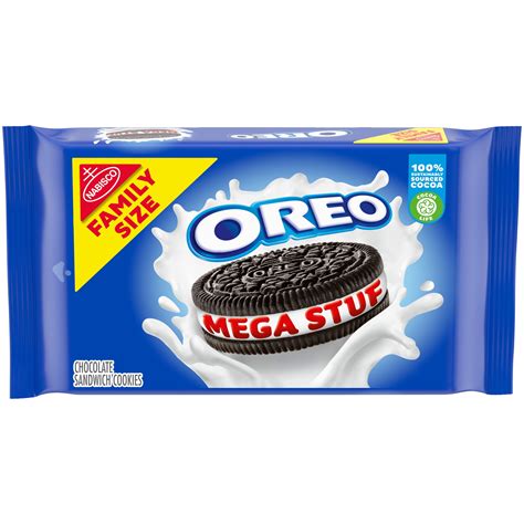 mega oreos|OREO Mega Stuf Chocolate Sandwich Cookies, Family Size .